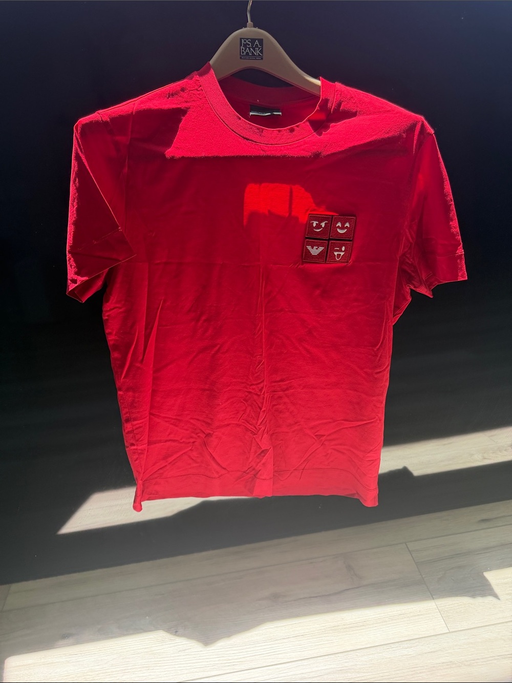 Emporio Armani Red Short-Sleeve Graphic Pocket Tee